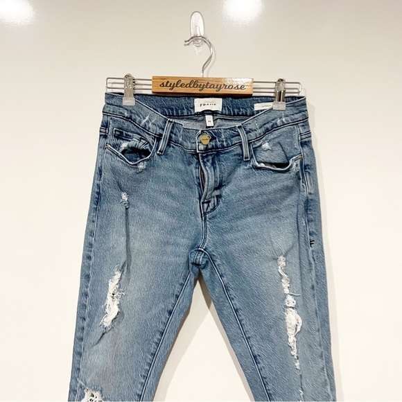 FRAME Le Garcon Jeans in Beldon Rips - Picture 5 of 14